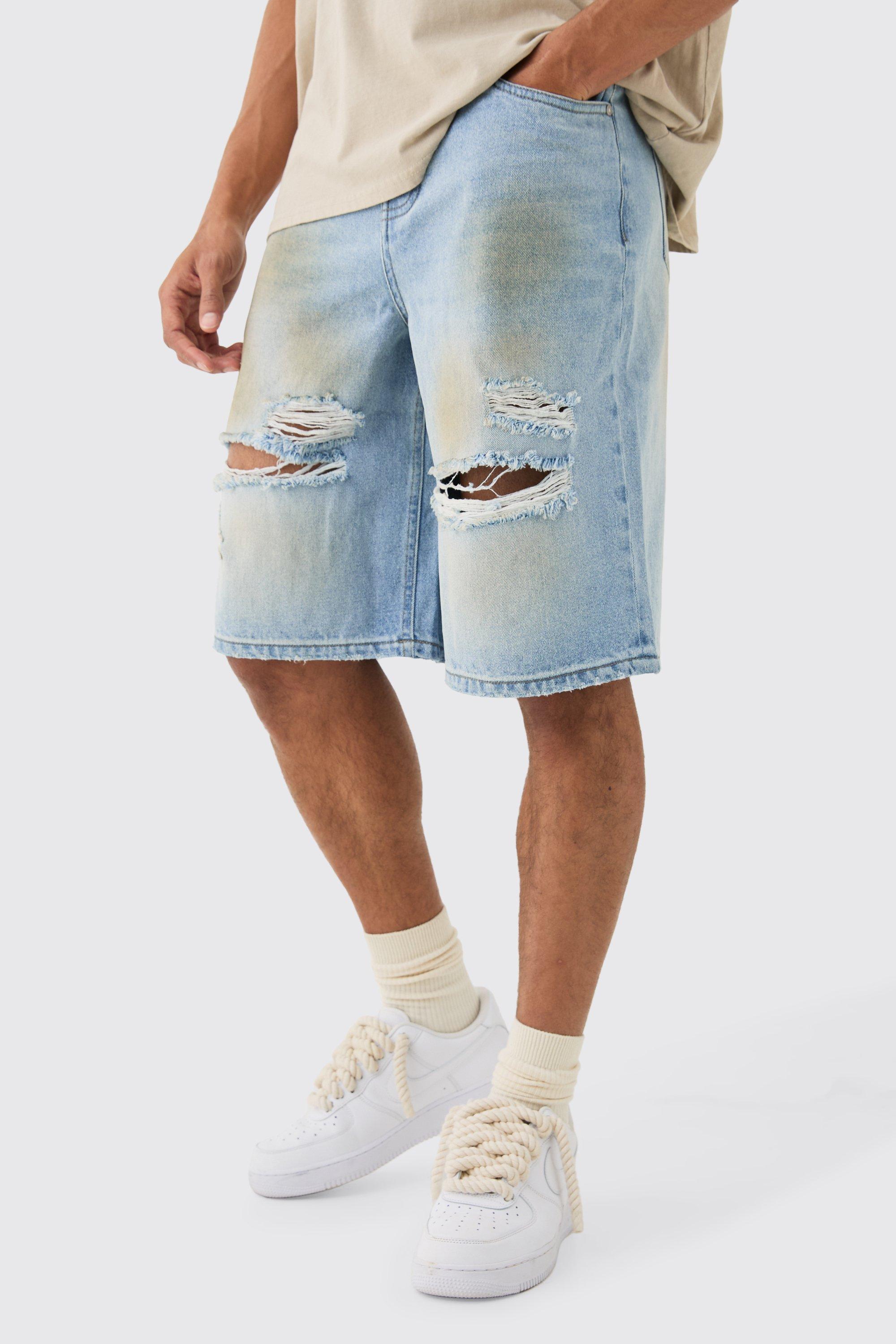 【KOOLOSET】Dirty Bermuda Wash Denim KOOLOSET】Dirty Bermuda Wash Denim